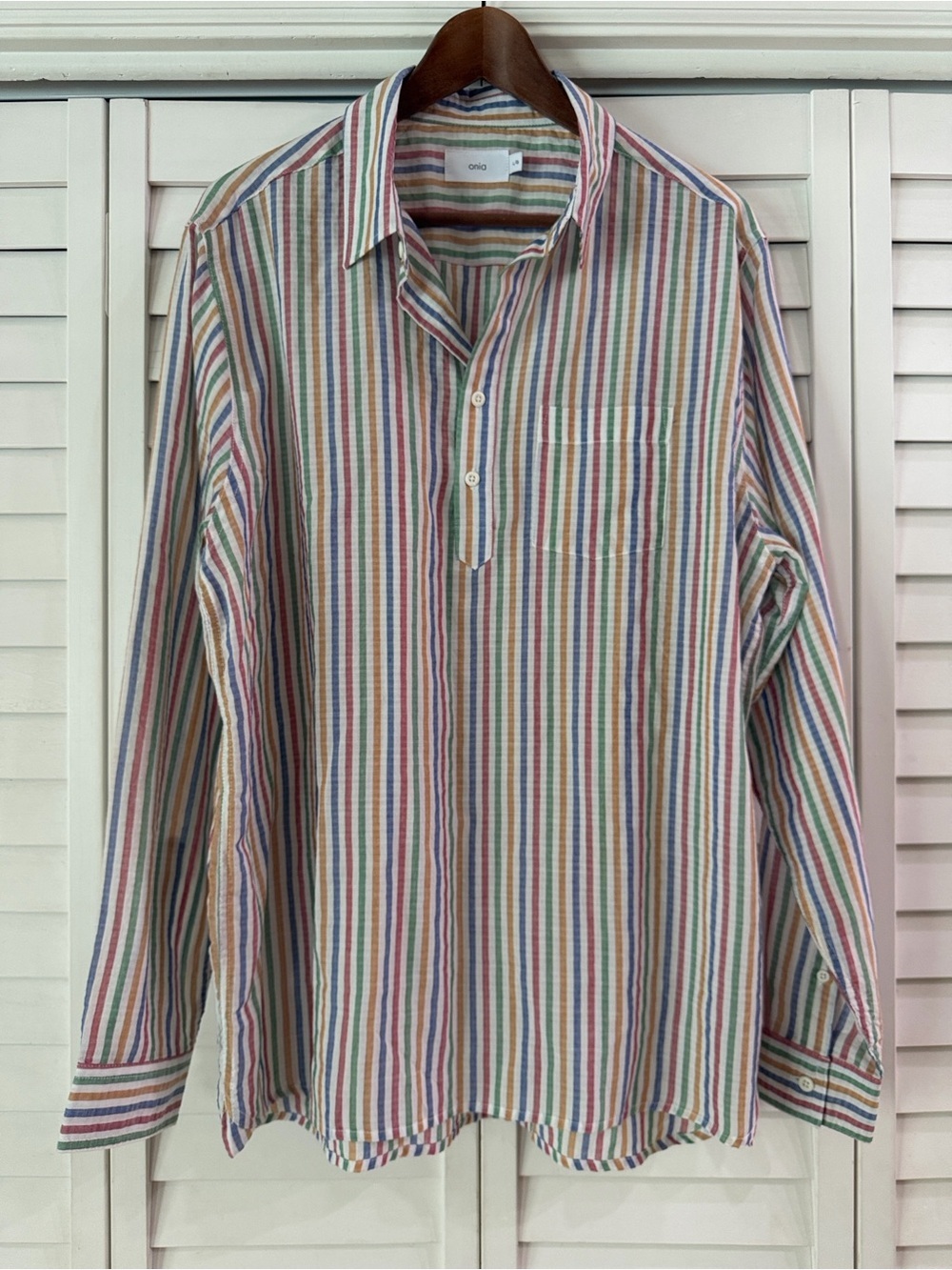 Onia Striped Multicolor Cotton Longsleeve Pullover - Size L